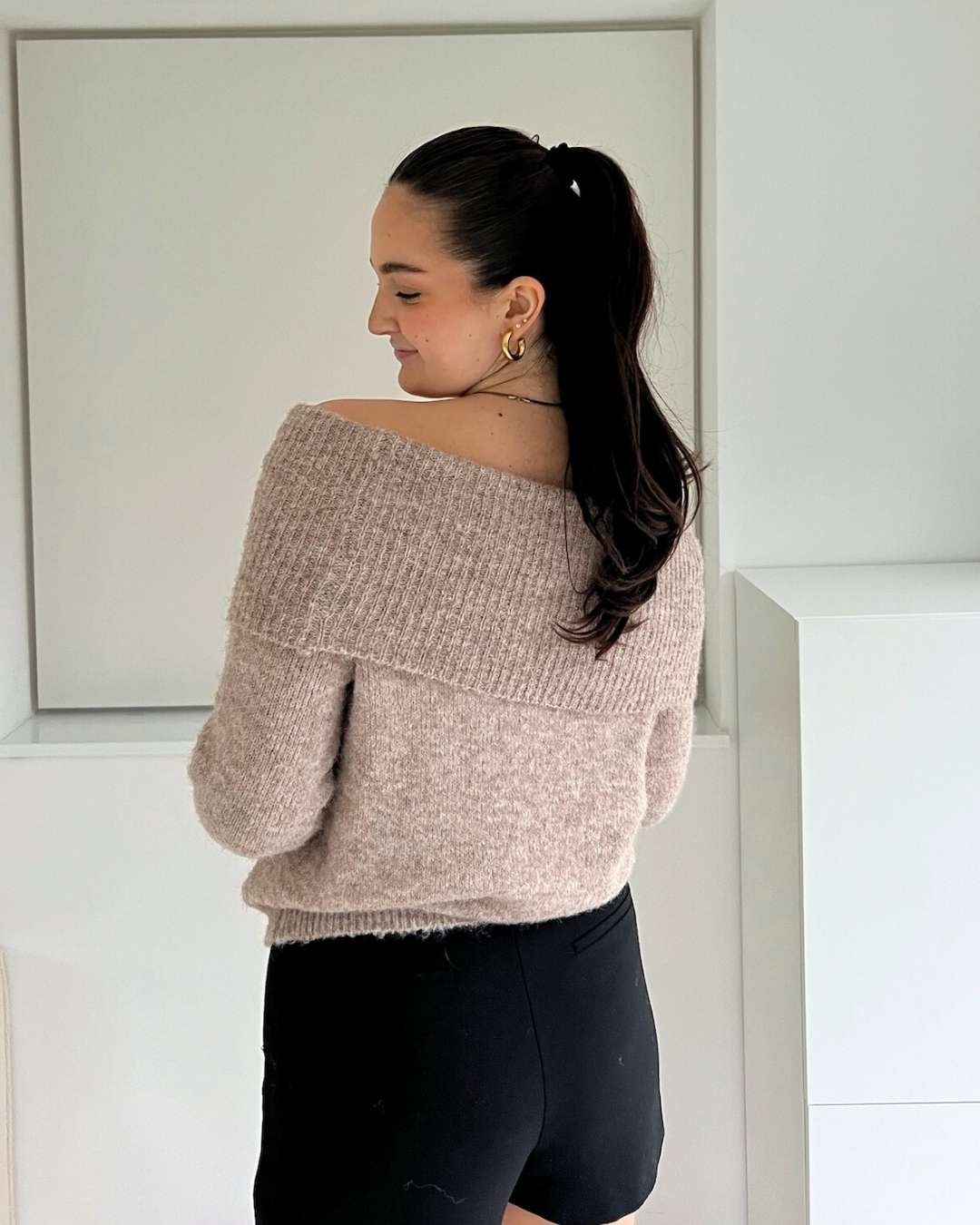 kelly knit sweater brown