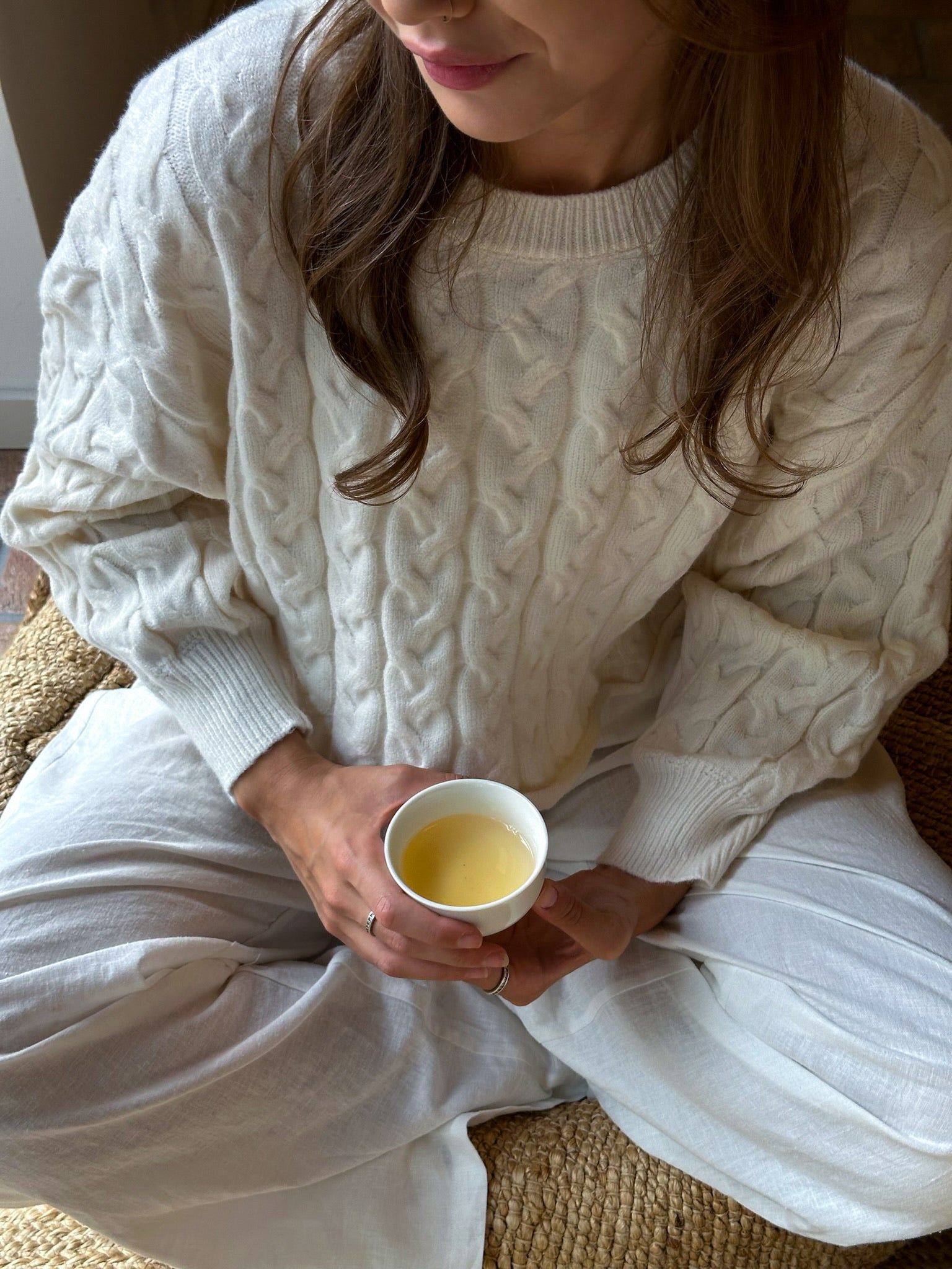 elly knit sweater creme