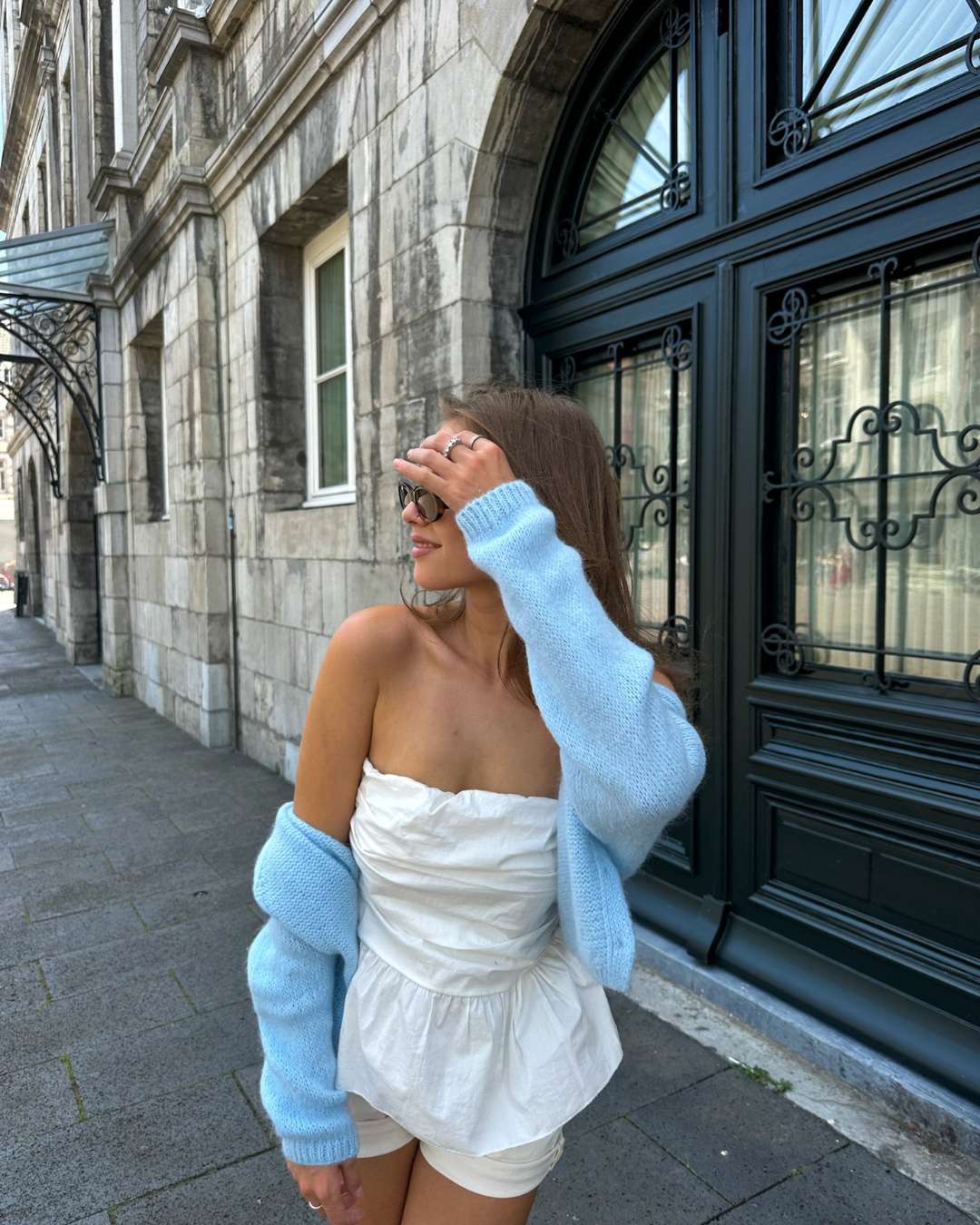 Taylor Strickjacke blau