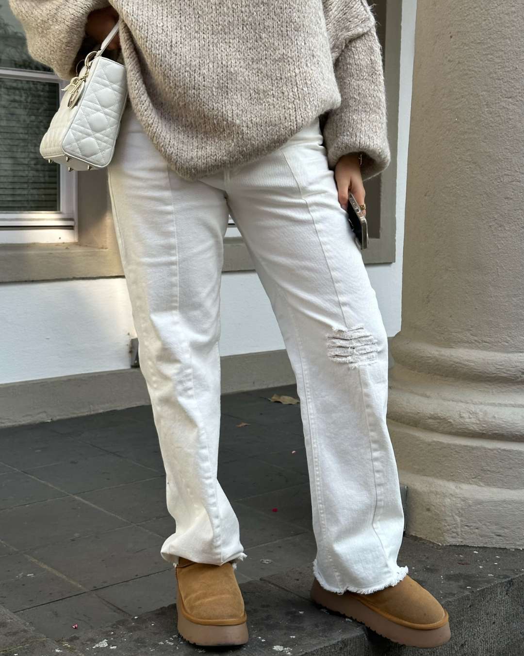 Stretch-Jeans weiß