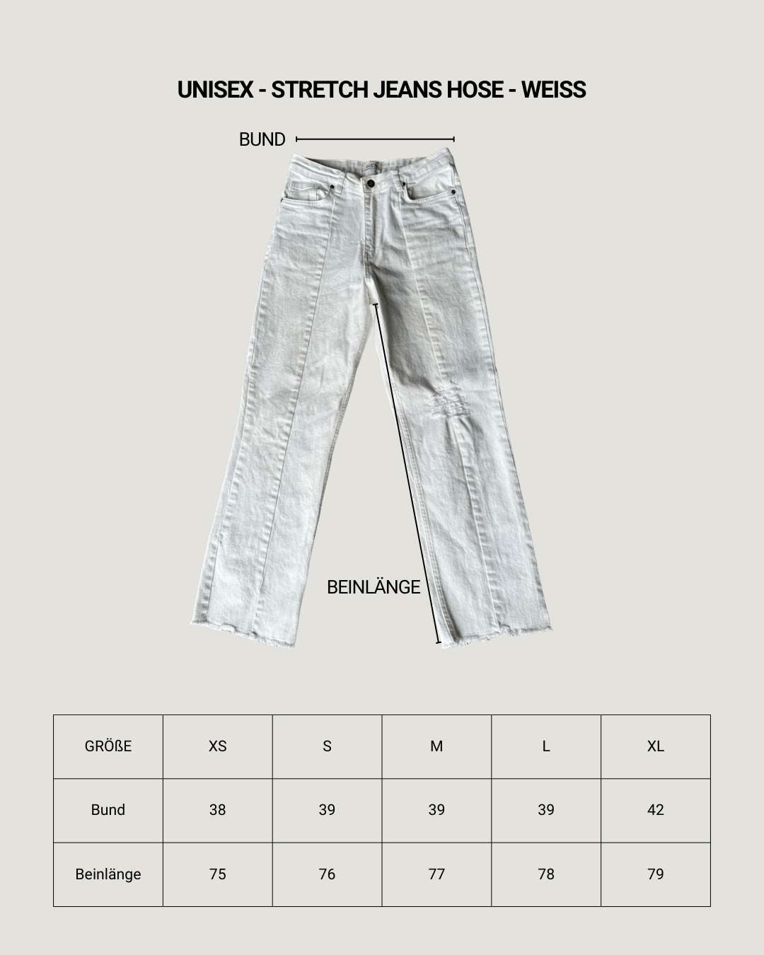 Stretch-Jeans weiß