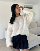 Stella Mohair Strickpullover Creme