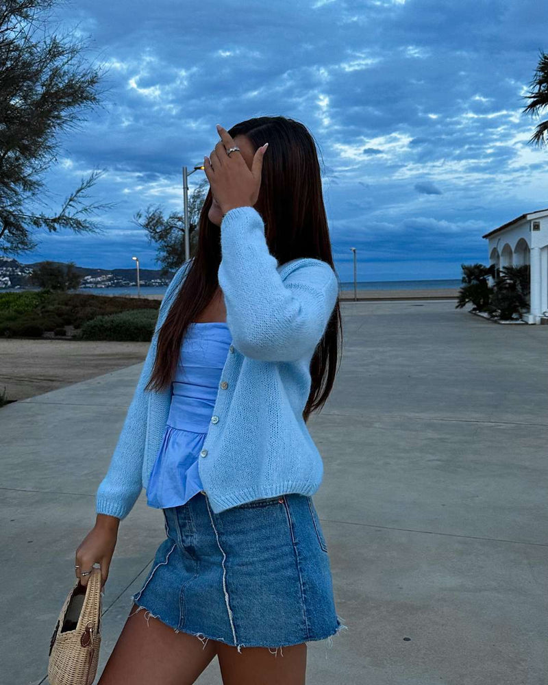 Taylor Strickjacke blau