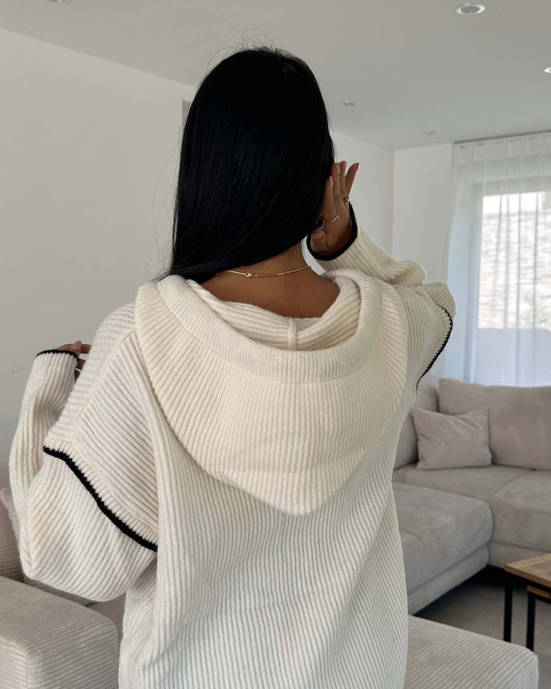 Emily Strickpullover Creme