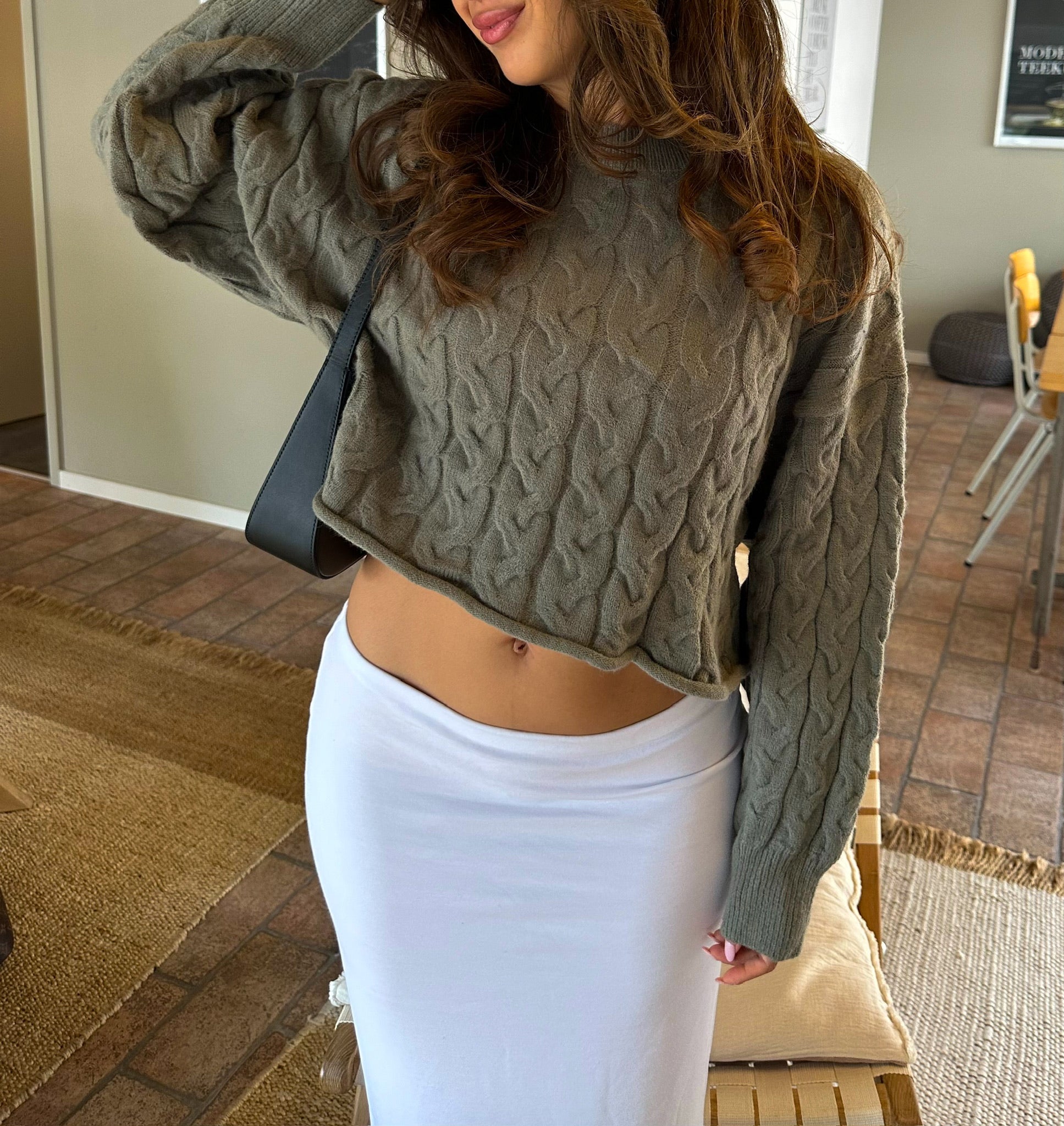 Elly Strickpullover Khaki