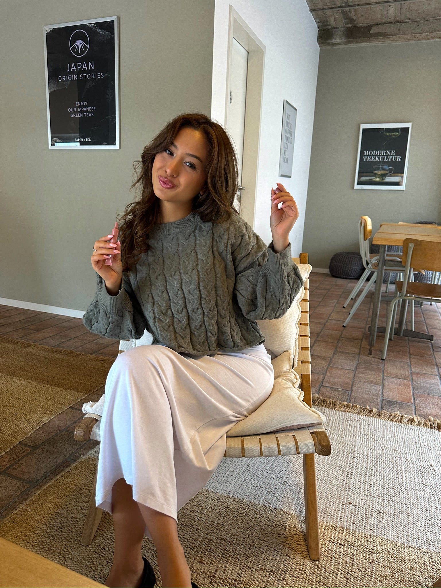 Elly Strickpullover Khaki